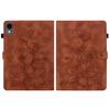 For Samsung Galaxy Tab S11 Case Lily Flower Imprint Card Slots Leather Tablet Cover