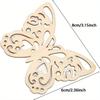 20pcs Hollow Wood Butterfly Cutouts Shaped Wooden Ornaments Blank Art Crafts Butterfly Shapes for DIY Home Decor