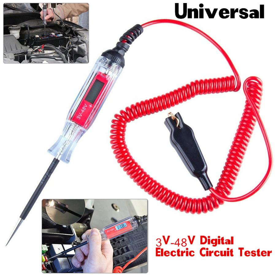 

Universal 3V-48V Digital LCD Electric Circuit Tester Test Light Car Boat Trailer RV Snowmobile