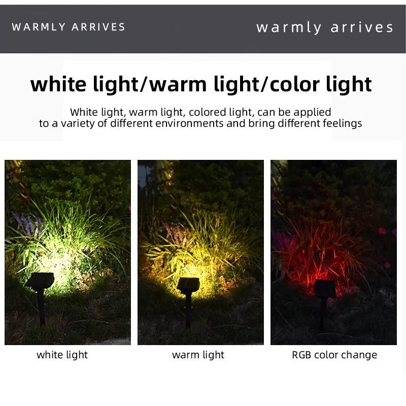 Solar 7 LED Spotlight Outdoor Lighting, Adjustable IP65 Waterproof Solar Landscape Wall Light for Garden Yard Pathway 1-4Pcs