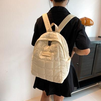 Ultralight Winter Warm Space Down Backpack Women School Backpack Bags for Girls Fashion Trend Lightweight Cotton Travel Bags
