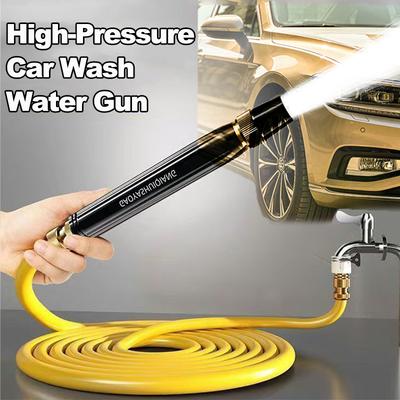High-Pressure Car Wash Water Gun Adjustable Nozzle Car Wash Gun Powerful Sprayer for Car Washing Home Cleaning Auto Accessories