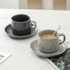 230ML Ceramic Cup Coffee Mug Set Delicate Spoon and Dish Cup Set Nordic Household Afternoon Teacup with Saucer Drinkware