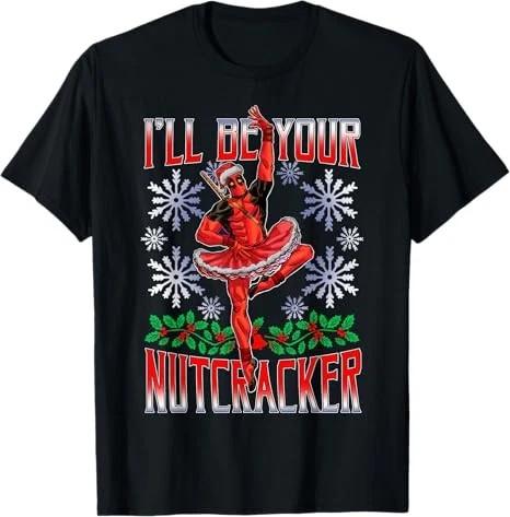 Dpool Nutcracker Ballerina Santa Christmas Short Sleeve Tshirt S