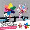 Energy Saving Windmill Bike Light Bike Handlebar Pinwheel Decoration Fun Bike Accessories for Low Light Cycling