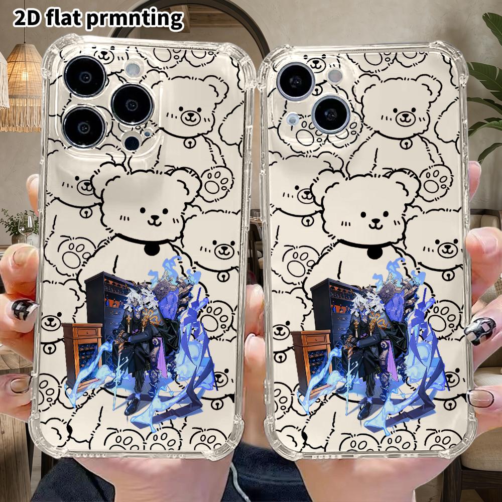 Phone Case: 2D flat suitable for iPhone 18 17 16 15 14 13 Pro, transparent four corner protective case, Noble Demon, Christmas and Halloween gift