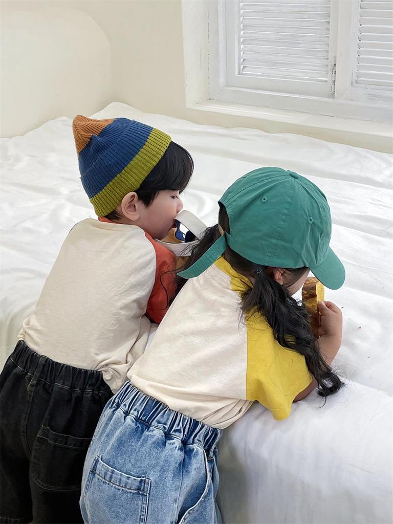 Koszulka z rękawem raglanowym Jiaye Kids na lato 2025 - Chłopięca i dziewczęca z kreskówkowym nadrukiem owoców