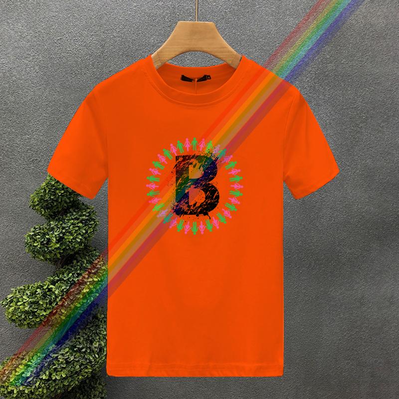 New High Quality Luxury Brand 100% Cotton Design B Printing Tees Summer Harajuku Men/Women Short Sleeve T-shirt Asian Size S-5XL