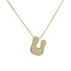 Luxury Zircon 26 English Letter Pendant Necklace for Women Gold Plated Stainless Steel Chain Fat Alphabet Hip Hop Necklace