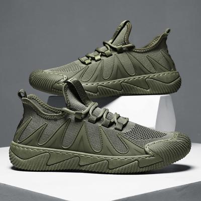 Zomer Ademende Casual Sportschoenen Heren Outdoor Lichtgewicht Comfort Hardloopschoenen nieuw Vetersluiting Mode Veelzijdige Wandelschoenen
