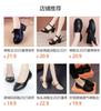 Single shoes women's 2025 new thick heel lace-up black leather shoes are comfortable and versatile, not tired of feet, fashionable casual women's sh