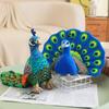 Cute Simulation Green Peacock Plush Toy Blue Peacock Doll Decorative Ornament Gift Bird Doll Zoo Souvenir Ornament Photo Props