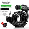 Five-Digit Cross-Border Anti-Theft Bicycle Lock with Thickened Steel Cable and Bracket