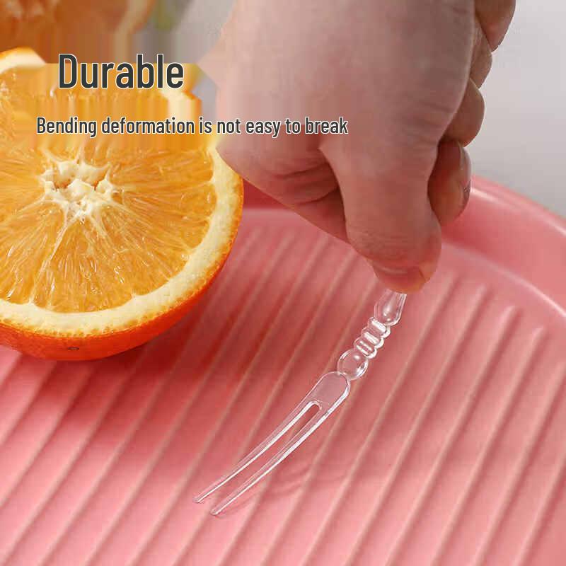 ZISIZ Disposable Individually Wrapped Plastic Fruit Forks