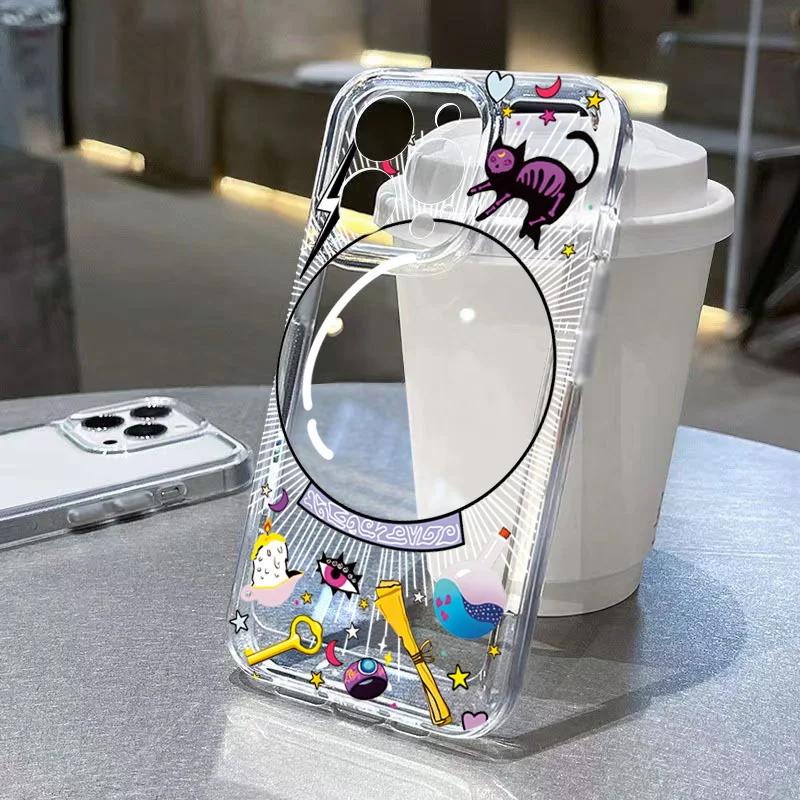 Cute Black Cat Transparent Phone Case For Xiaomi Redmi Note 9S 10 11 12 12C 13 13C 14C Pro Plus 4G 5G Y2k Cartoon Clear Cover