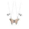 BFF Necklace Magnetic Necklaces Butterfly Pendant Choker Women's Jewelry Couple Clavicle Chain
