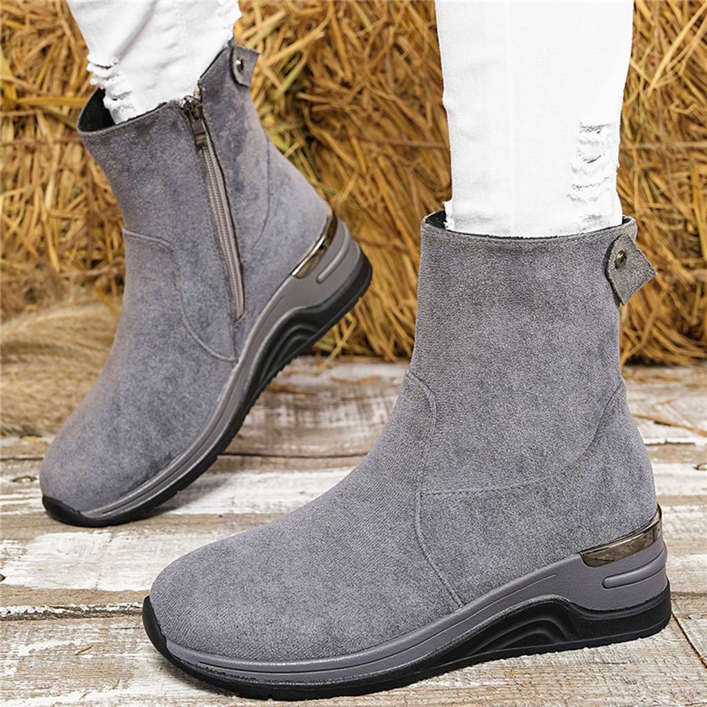 Vinter Trendiga Stövlar Damer Enfärgade Kyla Varm Korta Skor För Utrikeshandel Storlek Plus Damstövlar Botas Mujer