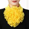 Color Block Scarf: Women's Four Seasons Warm Flower Neck Warmer – Fashionable Korean Style, Versatile Collar.