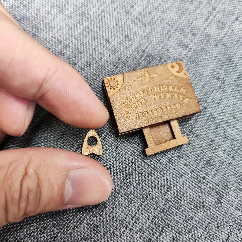 Miniature Ouija Board Wooden Talking Spirit Board With Planchette Miniature Board For Family Friends Ouija Board Decor
