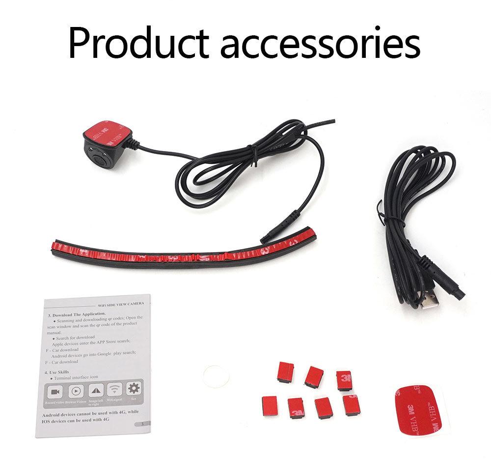 

No punching USB car wireless WIFI right blind spot camera high definition waterproof night vision side view left and right universal