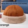 Women Casual Faux Fur Trim Skull Cap Beanie Outdoor Hip Hop Warm Retro Winter