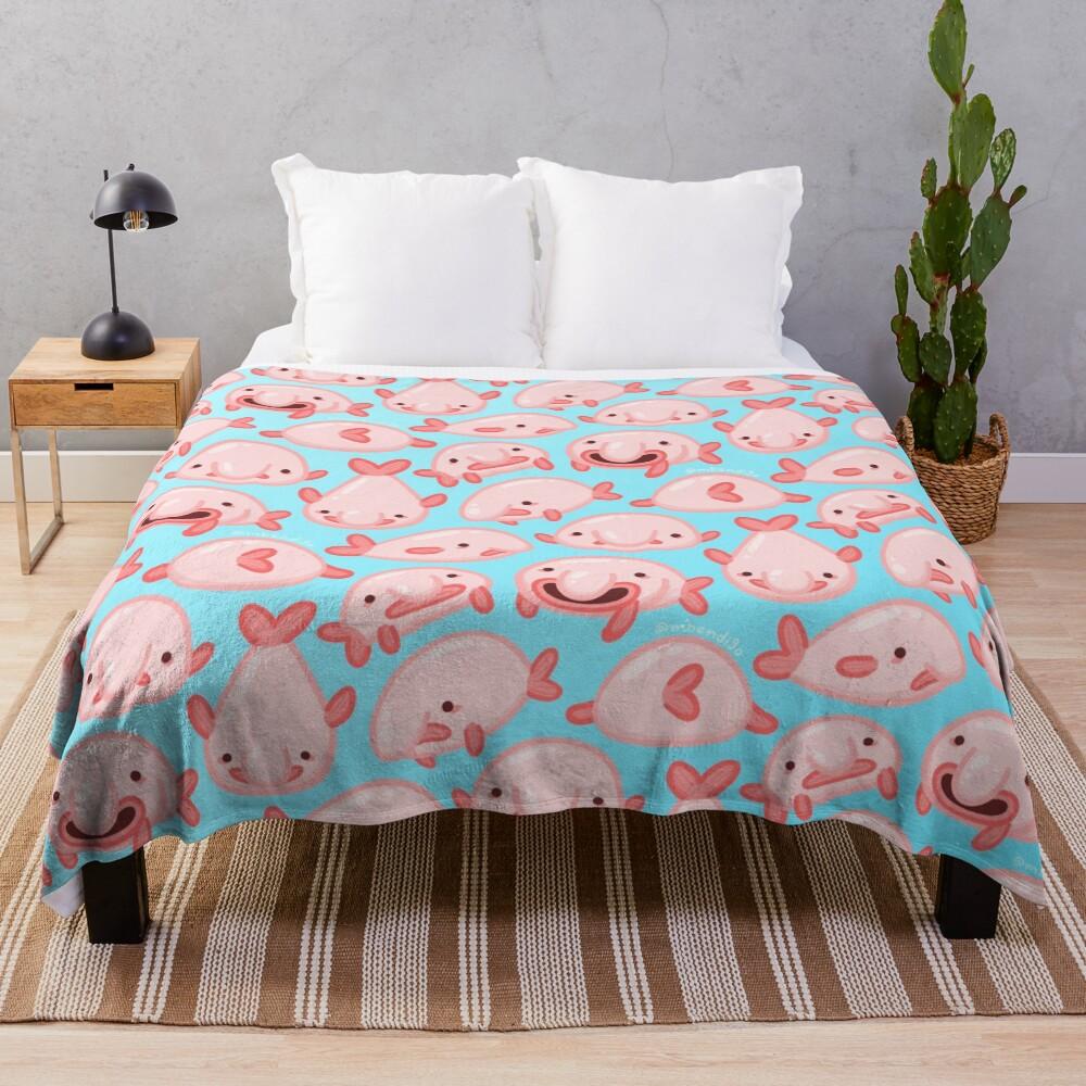 Blobfisch-Muster Kuscheldecke 100cm*150cm
