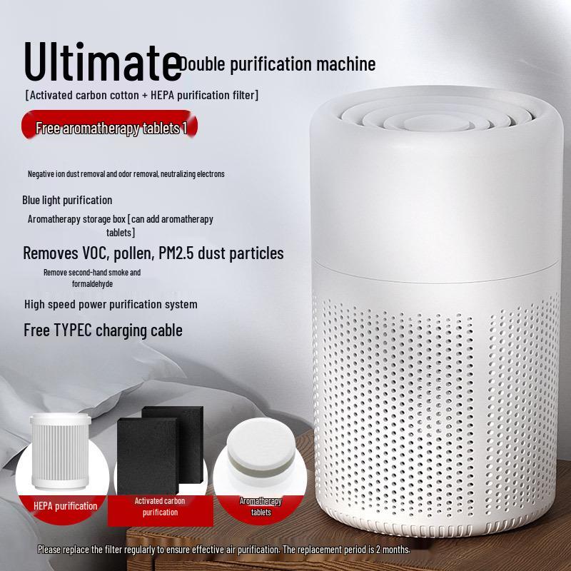USB Desktop Air Purifier: Removes Odors, Deformaldehyde, and Indoor Dust
