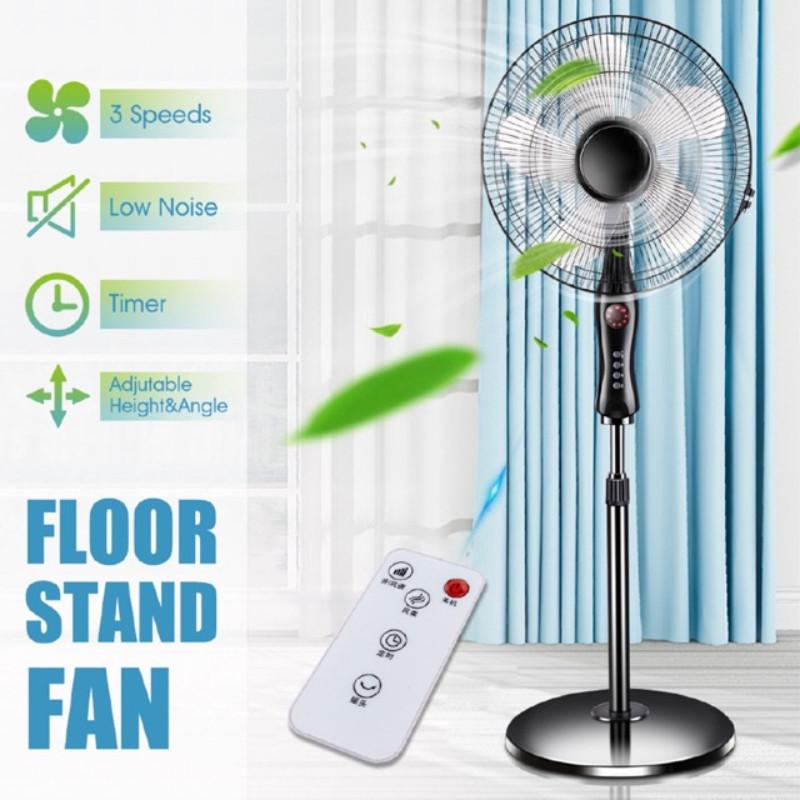 60W 16 Inch Floor Stand Fan Mechanical / Remote control Air Cooler Cooling Household Floor Standing Fan Air Conditioner  43×130cm