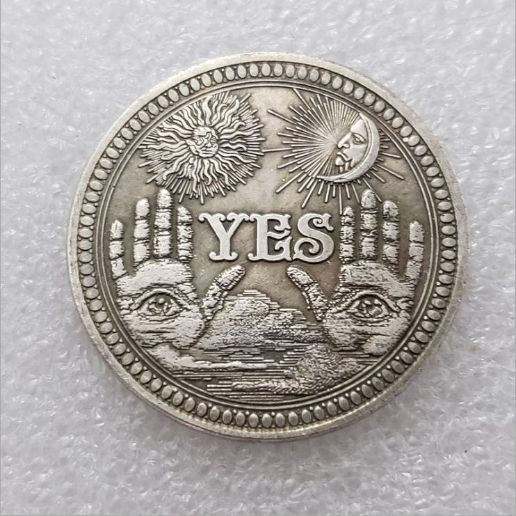 Старинное мастерство Латунь и Серебрение Монета Бродяги Ancient Coin