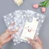 Small Frosted Daisy Zipper Bag - Transparent, Self-Sealing Jewelry Packaging