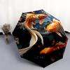 1 PC Automatic Folding Umbrella - Koi fish Pattern, Portable & Foldable Design with 8 Ribs, Christmas Birthday Gifts