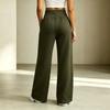 Pantaloni della tuta da donna casual colorati, vestibilità ampia, gamba larga, con elastico in vita