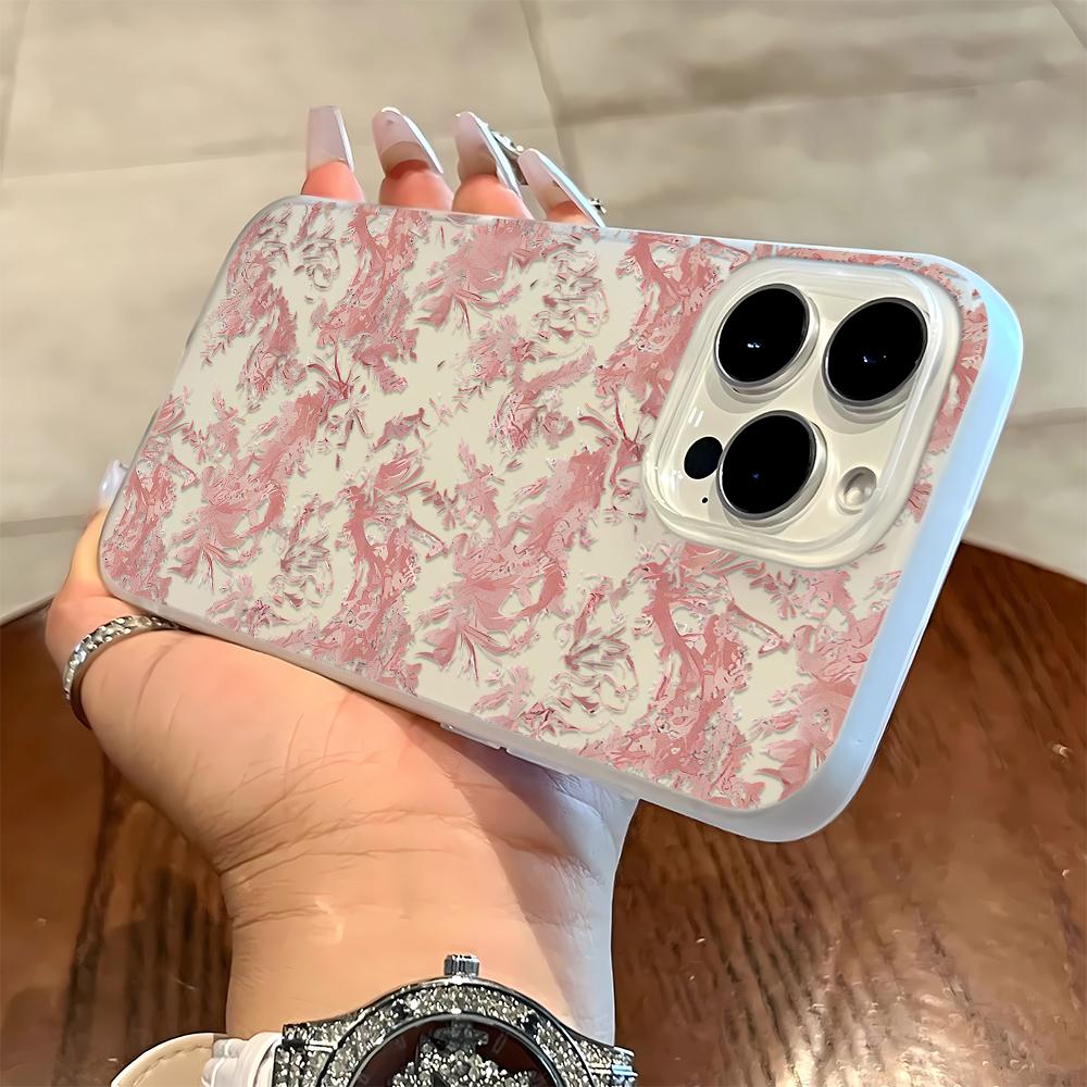 

Deciduous Pink Phone Case For IPhone 13 Case IPhone 16 Pro Max 11 15 14 12 17 Pro Max 16e 7 8 Plus XR SE Air Silicone Soft Cover iphone 11 Pro