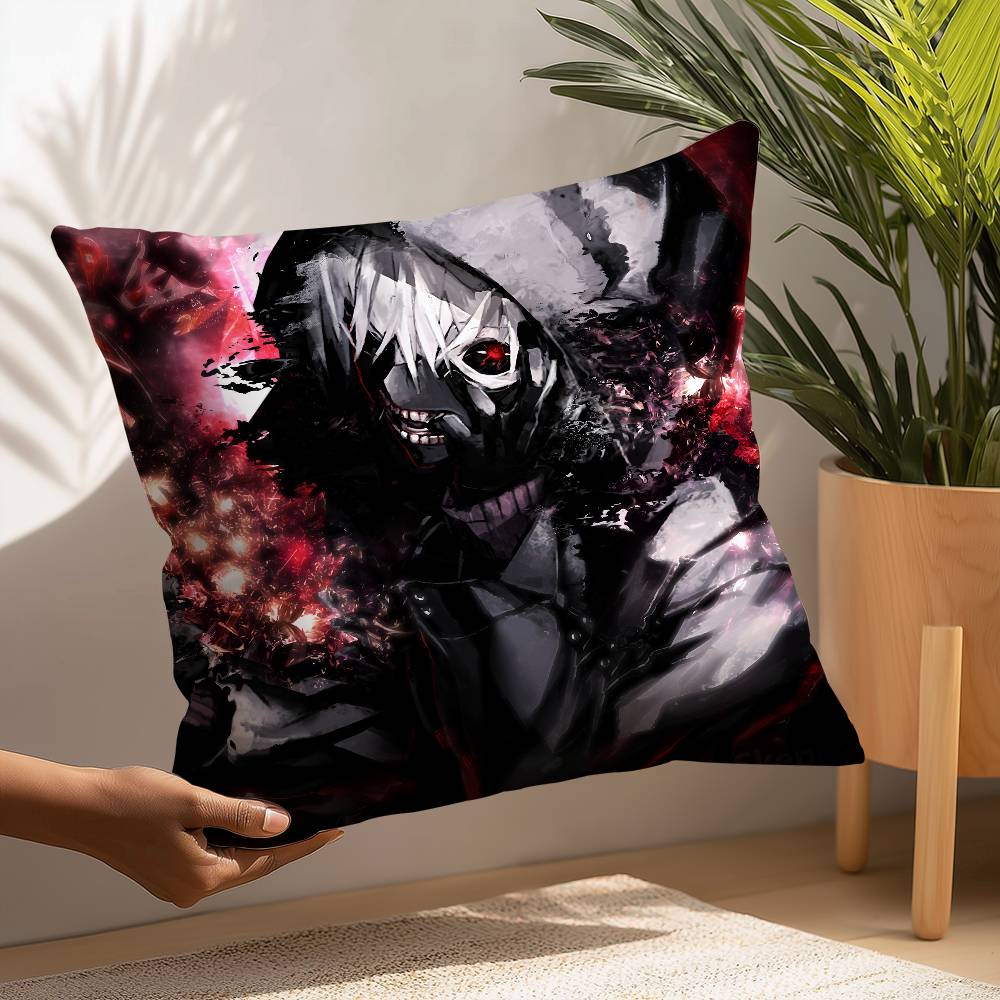 Т-Токийский Гуль Канеки Кен Наволочка Диван Декоративная Домашняя Двусторонняя Печать Короткий Плюш Подушка Чехол для Подушки Праздничный Подарок 12x12Inch