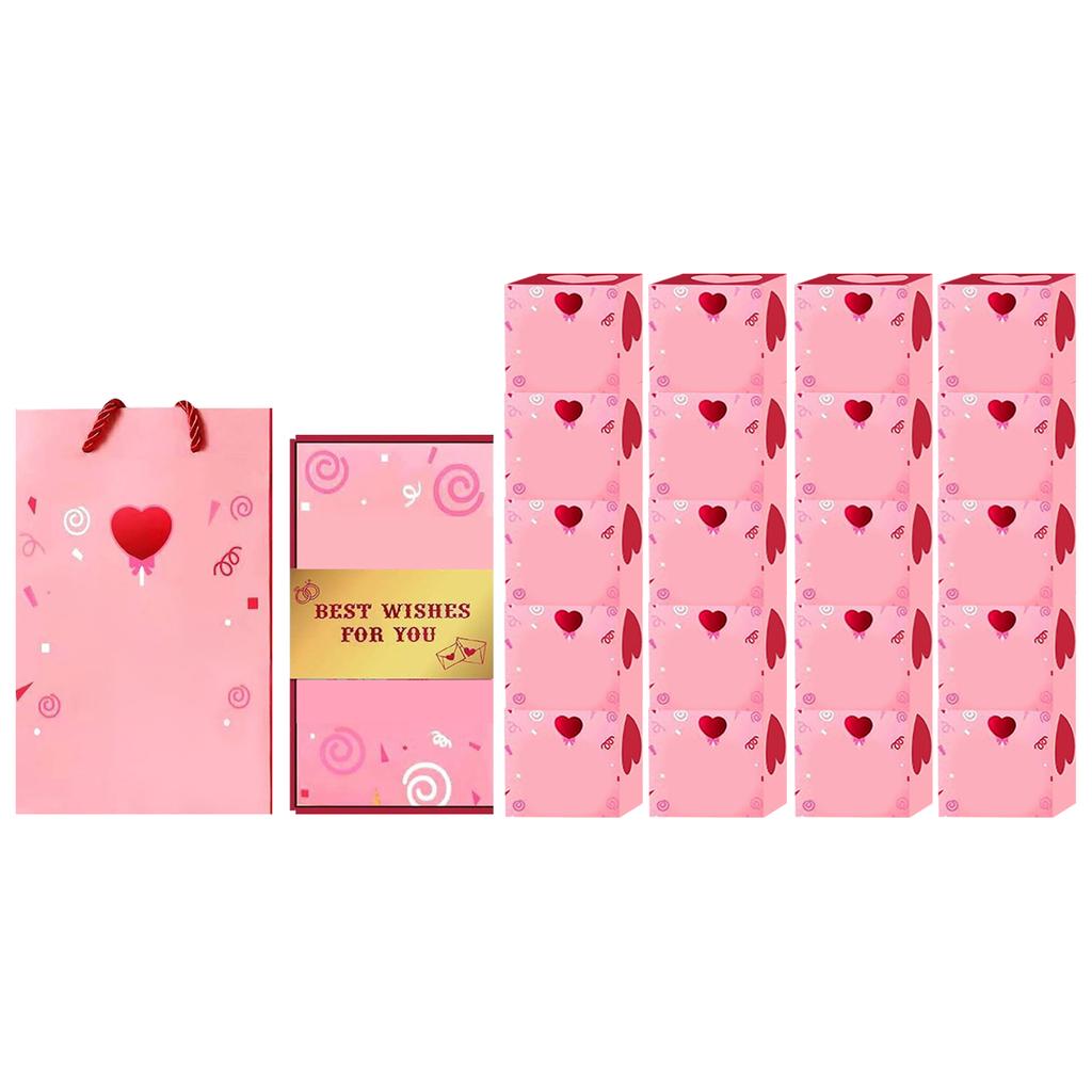 Valentine's Day Surprise Gift Box, Exploding Gift Box, DIY Gift Bag, Heart,Shaped ,Up Greeting Card, Suitable For Anniversaries