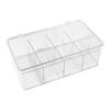 Acrylic Tea Bag Storage Box Organizer with Lid Coffee Bag Compartment Box Compartmentalized Dustproof