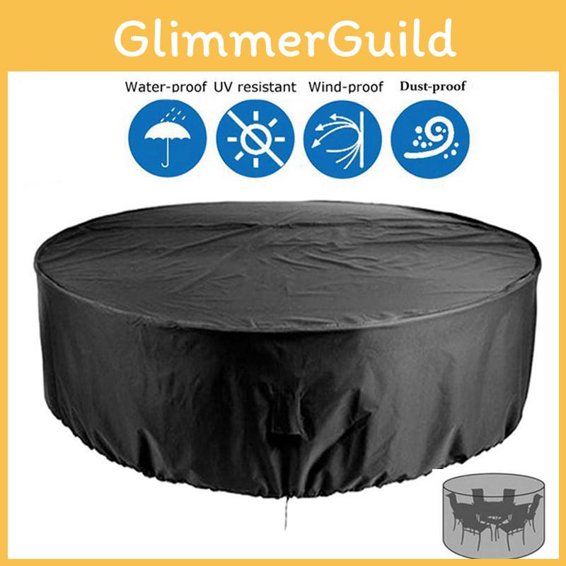 All-weather Circular Table Furniture Protect Cover For Outdoor Use