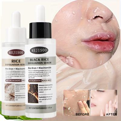 1PC Rice Exfoliating Essence Moisturizing Facial Serum Tender Skin Delicate Shiny Intensive Hydration Smooth Texture