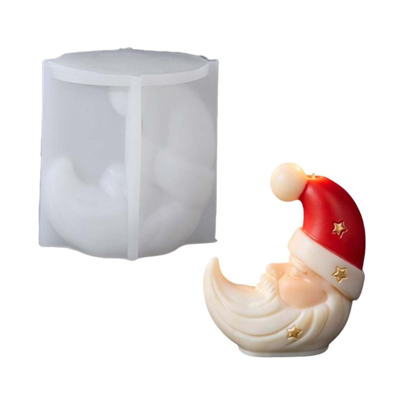 Moon Design Candle Making Form for Christmas DIY Candle Projects, Flexible Shape Tool for Seasonal Home Display and Present Making
