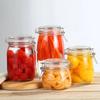Glass Bottle Sealed Jar For Kitchen Food Pickle Fruit Canned Transparent Big Mouth Jam Bottle Storage Jar Household