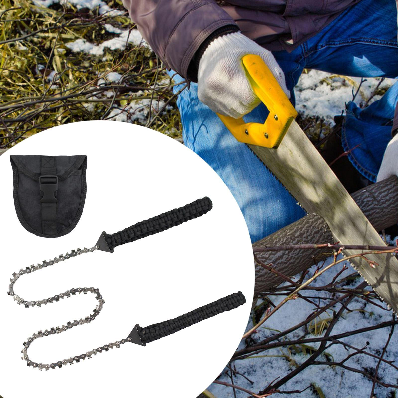 

Карманная ручная пила компактная складная веревочная цепь для садоводства на открытом воздухе охоты черная 11 лезвий Black 33 Blade