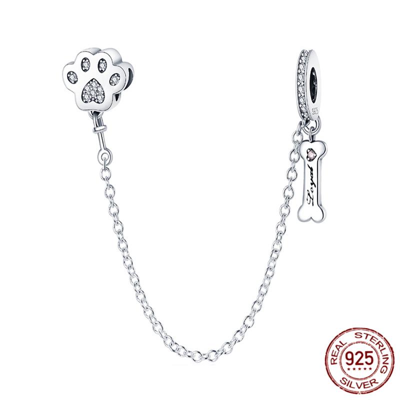 Breloque Chaîne de Sécurité Étoiles et Lune Trèfle à Quatre Feuilles en Cuivre pour Bracelet Authentique DoItYourself Bijoux Cadeaux