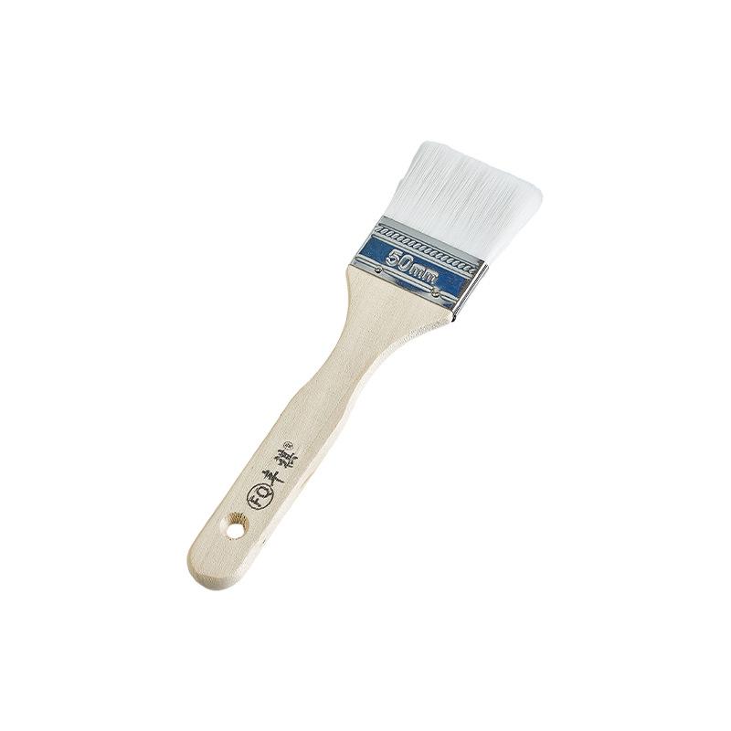 2 to 5 Soft Wool Paint Brushes - Thick Bristles, Non-Shedding, Wooden Handle