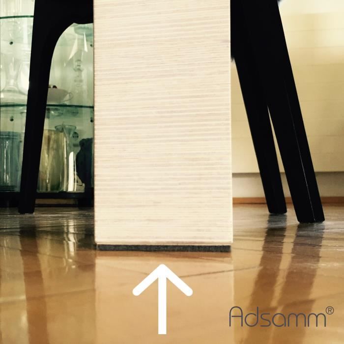 8 x patins en feutre | Ø 60 mm | gris | rond | patins glisseurs auto-adhésifs de qualité optimale