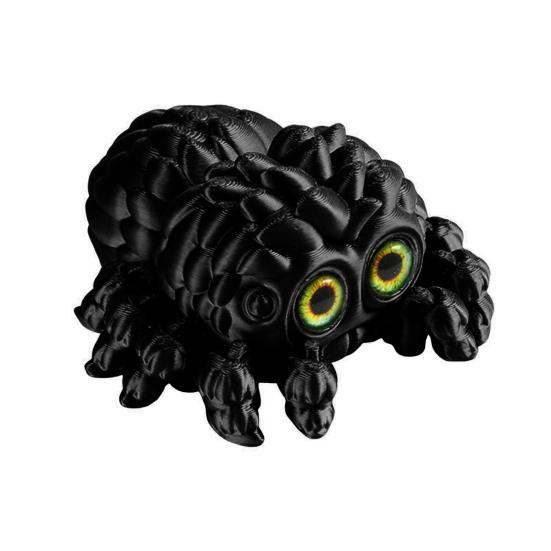Halloween 3D Printed Spider Figurine Movable Joints Spider Figure Fidget Toy Articulated Spider Model Decoration Home Office Desktop Ornament