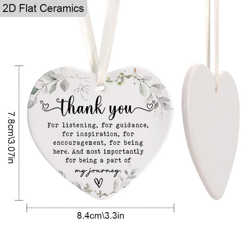 Thank You Gifts Ceramic Ornament - Appreciation Gifts for Women, Thank You Gift for Coworker, Friend, Teacher, Boss, Employee - Home Decoration Idea