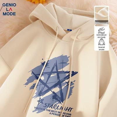 GENIOLAMODE Men's Loose Fit Hooded Sweatshirt