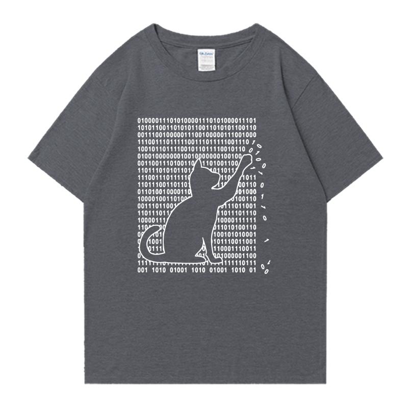 Fashion Funny Cool Cat Design Graphic Print 100% Cotton Crew Neck Tee shirt Summer Men Women short sleeve t-shirts Unisex Tops