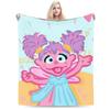 Sesame Street Cartoon Blanket Flannel Spring/Autumn Elmo Friends Breathable Warm Throw Blanket for Sofa Travel Bedspreads