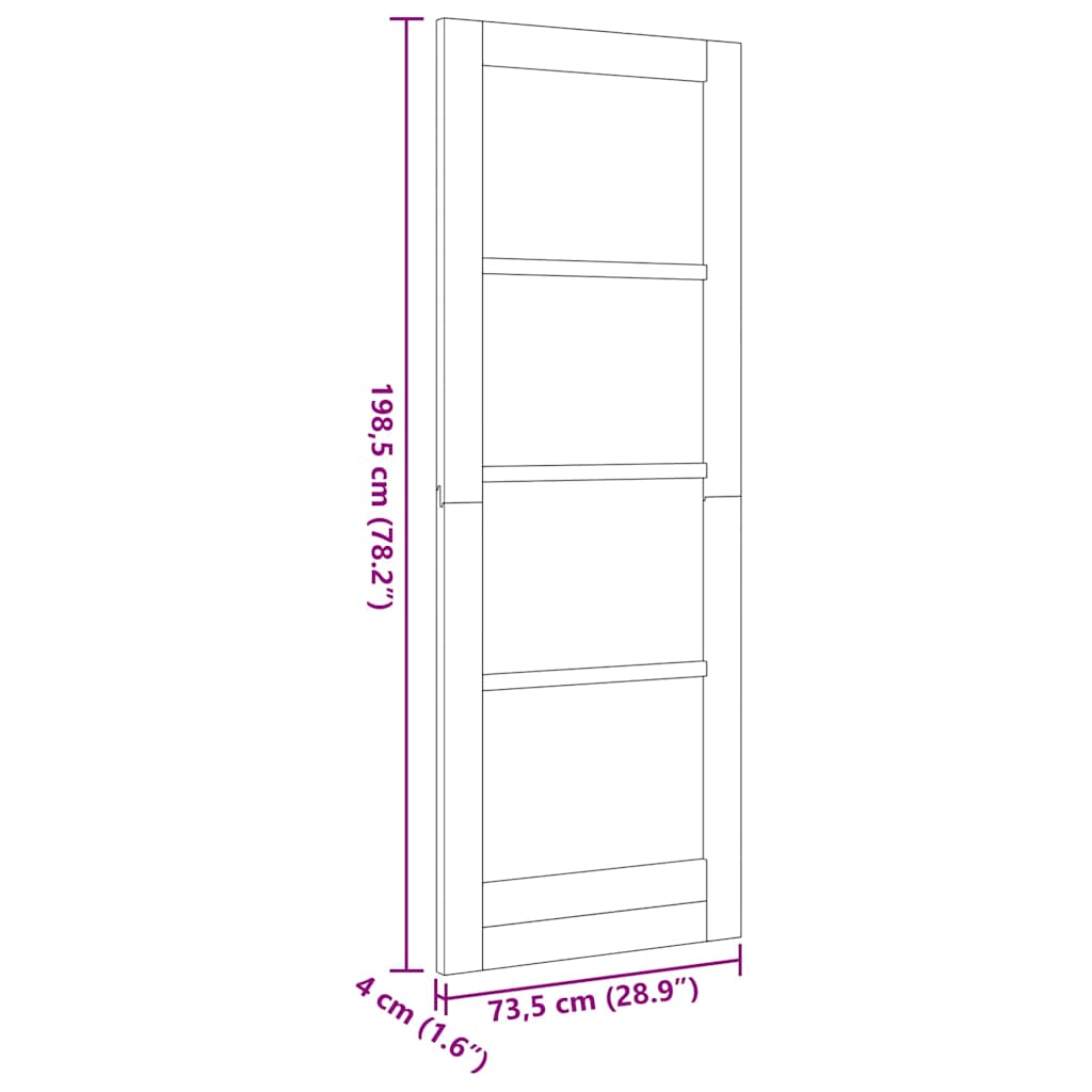 Interior Door ORKDAL Brown 73.5 X 198.5 Cm